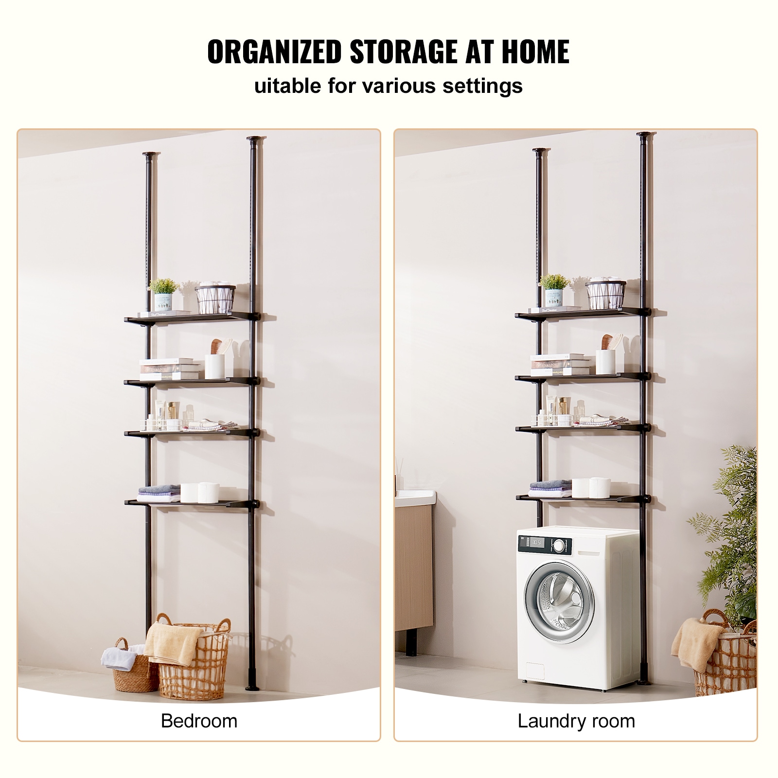 Over The Toilet Storage 4-Tier Bathroom Shelf Rack Space Saver Organizer_voghion.com